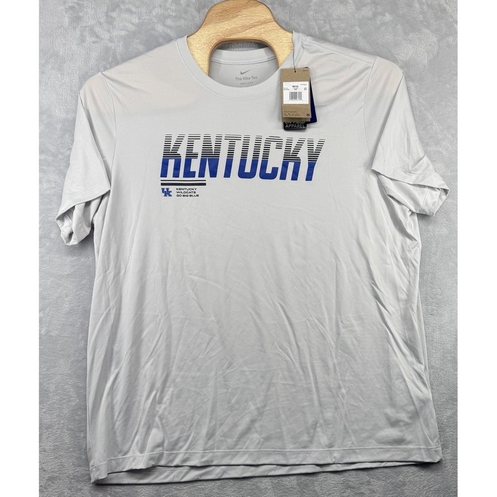 Nike Dri Fit Kentucky Wildcats Team Issued SS Shirt Gray Men's Size 2XL NWT